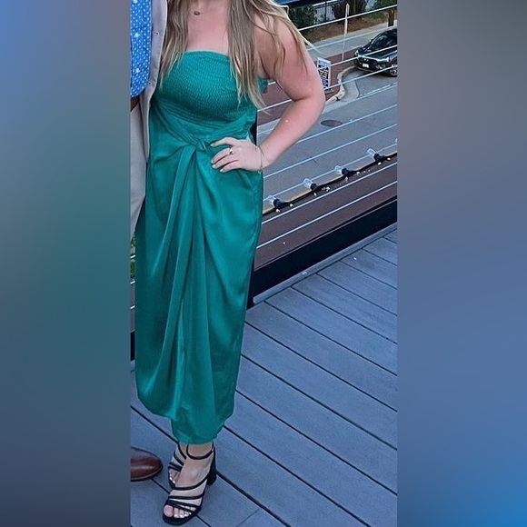 Green Strapless Dress - Picture 1 of 6